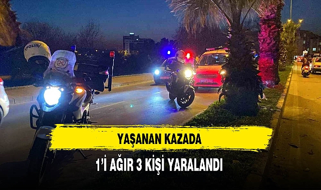 Motosiklet Kazasında 1'i Ağır 3 Kişi Yaralandı