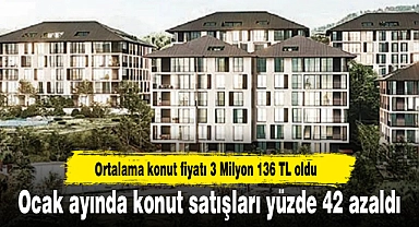 Ocak ayında konut satışları yüzde 42 azaldı