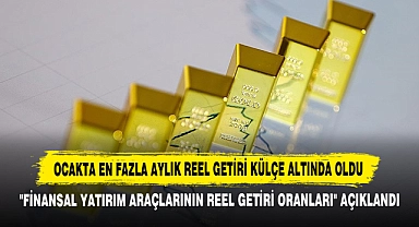 Ocakta En Fazla Aylık Reel Getiri Külçe Altında Oldu  "Finansal Yatırım Araçlarının Reel Getiri Oranları" Açıklandı