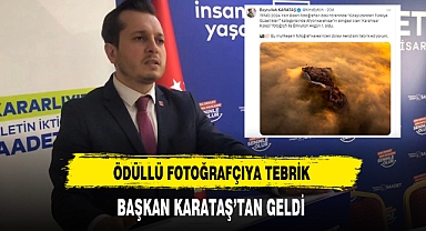 Ödüllü Fotoğrafçıya Tebrik Başkan Karataş'tan Geldi