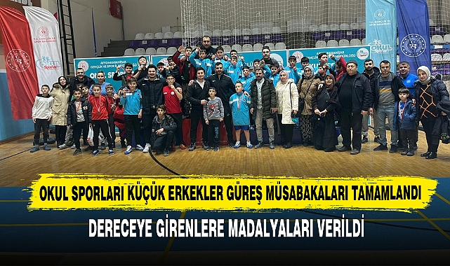 Okul Sporları Küçük Erkekler Güreş Müsabakaları Tamamlandı