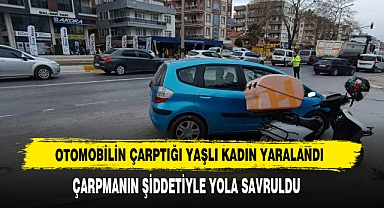 Otomobilin Çarptığı Yaşlı Kadın Yaralandı