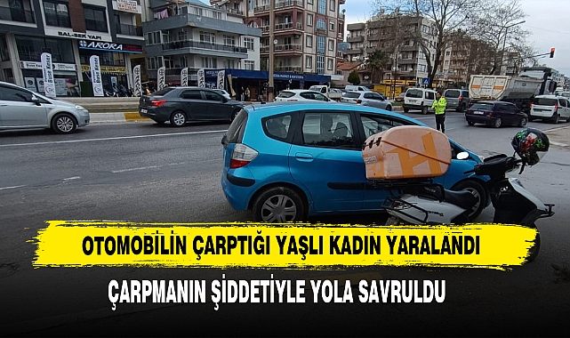 Otomobilin Çarptığı Yaşlı Kadın Yaralandı