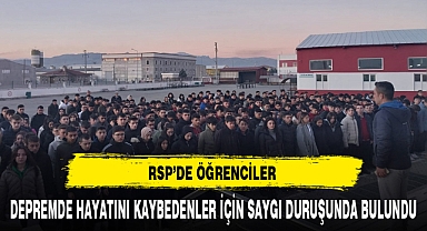RSP'de Öğrenciler Saygı Duruşunda Bulundu