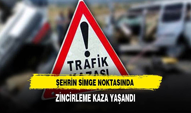 Şehrin Simge Noktasında Kaza Meydana Geldi