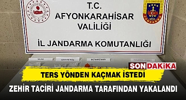 Ters Yönden Kaçmak İstedi Zehir Taciri Jandarma Tarafından Yakalandı