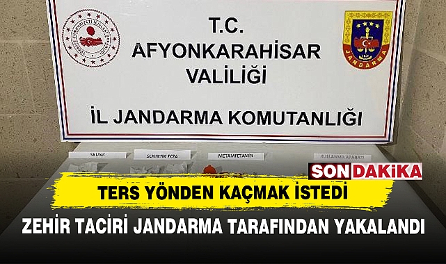 Ters Yönden Kaçmak İstedi Zehir Taciri Jandarma Tarafından Yakalandı