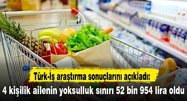TÜRK-İŞ'in araştırmasına göre şubatta 4 kişilik ailenin yoksulluk sınırı 52 bin 954 lira oldu