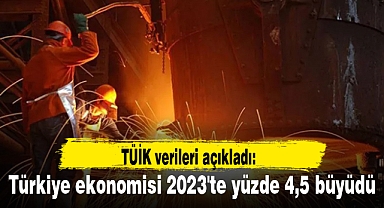 Türkiye ekonomisi 2023'te yüzde 4,5 büyüdü