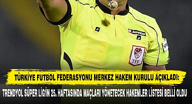 Türkiye Futbol Federasyonu Merkez Hakem Kurulu Açıkladı