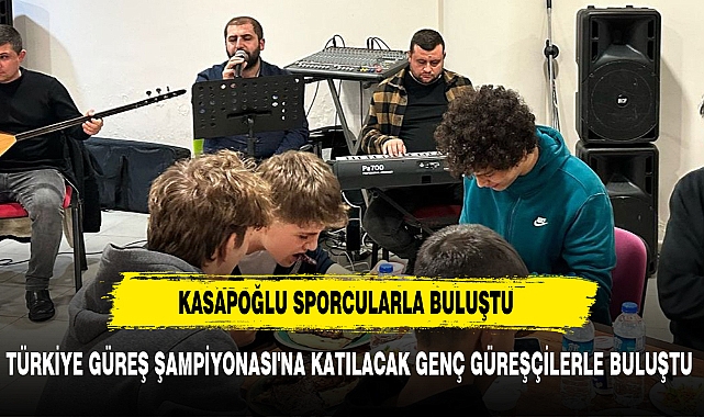 TÜRKİYE GÜREŞ ŞAMPİYONASI'NA KATILACAK GENÇ GÜREŞÇİLERLE BULUŞTU