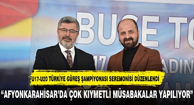 U17-U20 TÜRKİYE GÜREŞ ŞAMPİYONASI SEREMONİSİ DÜZENLENDİ