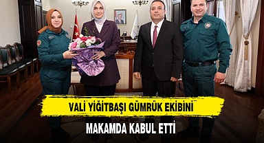 Vali Yiğitbaşı Gümrük Müdürü Özkan ve Heyetini Makamda Kabul Etti