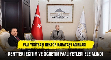 VALİ YİĞİTBAŞI REKTÖR KARAKAŞ'I MAKAMINDA AĞIRLADI