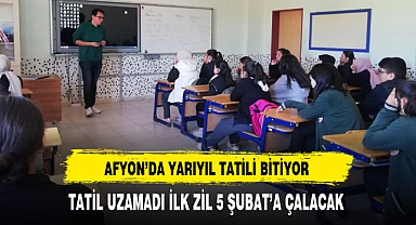 Yarıyıl Tatili Uzamadı Afyon'da İlk Zil 5 Şubat'a Çalacak