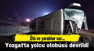 Yolcu otobüsü devrildi: 1 ölü, 18 yaralı