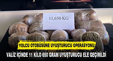 YOLCU OTOBÜSÜNE UYUŞTURUCU OPERASYONU