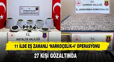 11 İlde Eş Zamanlı ‘Narkoçelik-4’ Operasyonu