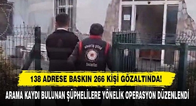 138 Adrese Baskın 266 Kişi Gözaltında!
