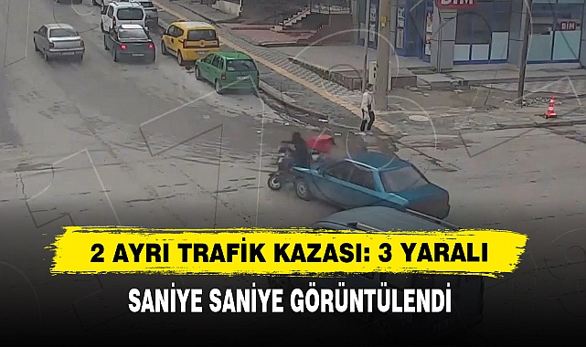 2 Ayrı Trafik Kazası: 3 Yaralı