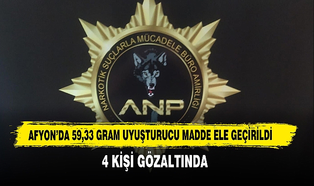 Afyon’da 59,33 Gram Uyuşturucu Madde Ele Geçirildi