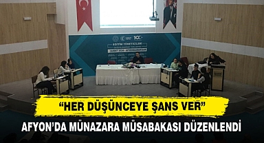 Afyon’da Münazara Müsabakası Düzenlendi