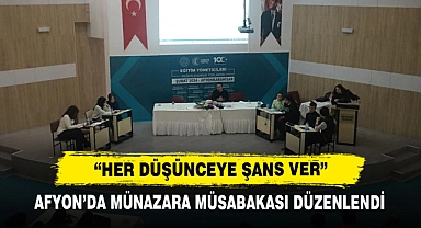 Afyon’da Münazara Müsabakası Düzenlendi