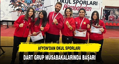 AFYON'DAN OKUL SPORLARI DART GRUP MÜSABAKALARINDA BAŞARI
