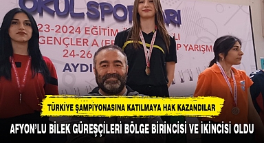 AFYON'LU BİLEK GÜREŞÇİLERİ BÖLGE BİRİNCİSİ VE İKİNCİSİ OLDU