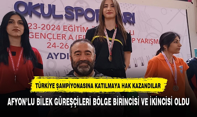 AFYON'LU BİLEK GÜREŞÇİLERİ BÖLGE BİRİNCİSİ VE İKİNCİSİ OLDU