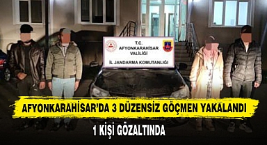 Afyonkarahisar’da 3 Düzensiz Göçmen Yakalandı