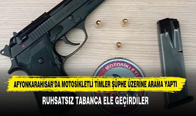 Afyonkarahisar’da Motosikletli Timler Şüphe Üzerine Arama Yaptı