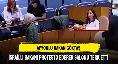 Afyonlu Bakan Göktaş İsrailli Bakanı Protesto Ederek Salonu Terk Etti