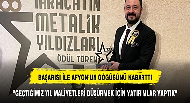Afyonlu firmadan büyük başarı