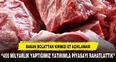 Bakan Bolat'tan kırmızı et açıklaması