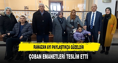 Başkan Çoban Emanetleri Teslim Etti