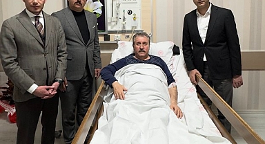 BBP LİDERİNİ HASTANEDE ZİYARET ETTİLER