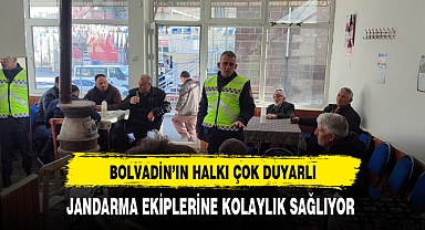 Bolvadin Halkı Jandarma Ekipleri Kolaylık Sağlıyor