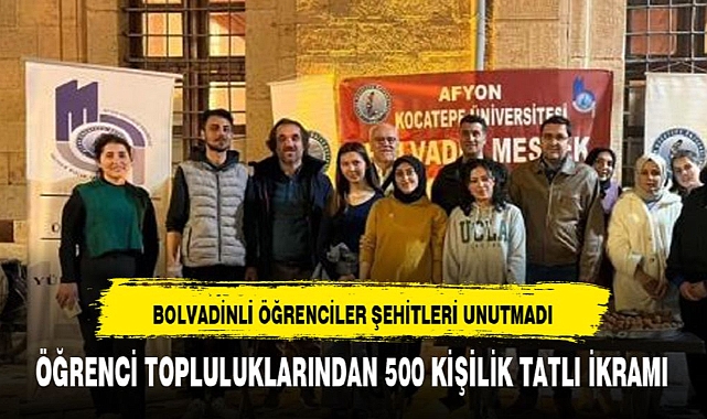 BOLVADİNLİ ÖĞRENCİLER ŞEHİTLERİ UNUTMADI
