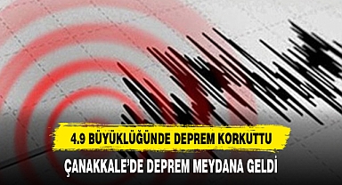 ÇANAKKALE'DE DEPREM KORKUTTU İSTANBUL'DANDA HİSSEDİLDİ