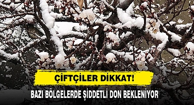 Çiftçiler Dikkat! Bazı Bölgelerde Şiddetli Don Bekleniyor