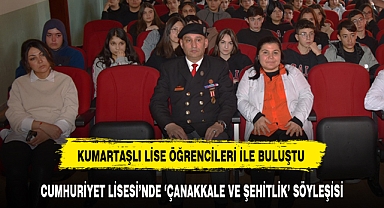 CUMHURİYET LİSESİ'NDE 'ÇANAKKALE VE ŞEHİTLİK' SÖYLEŞİSİ