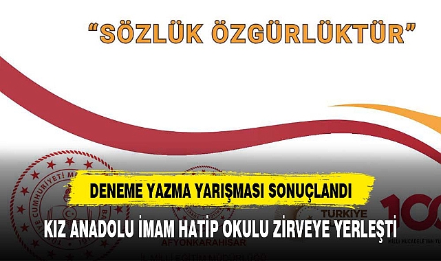 DENEME YAZMA YARIŞMASI SONUÇLANDI