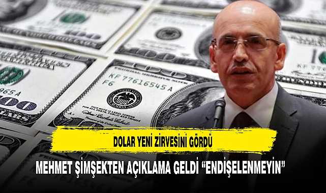 DOLAR YENİ ZİRVESİNİ GÖRDÜ ŞİMŞEKTEN AÇIKLAMA GELDİ