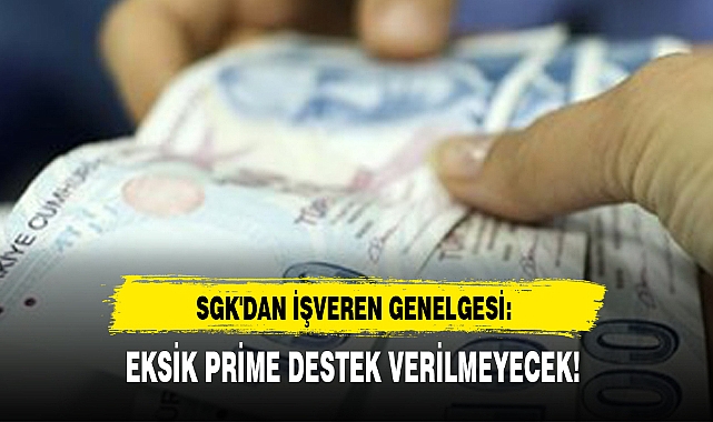 EKSİK PRİME DESTEK VERİLMEYECEK!