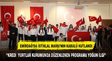 Emirdağ’da İstiklal Marşı’nın Kabulü Kutlandı