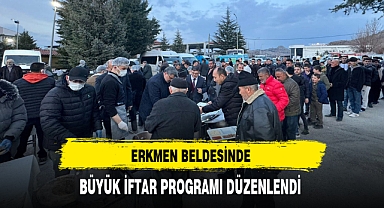 Erkmen Beldesinde Büyük İftar Programı Düzenlendi