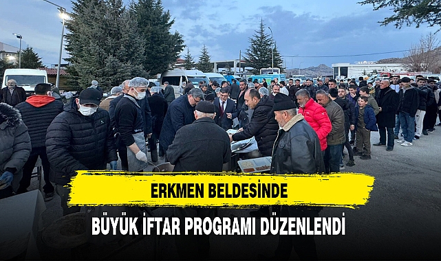 Erkmen Beldesinde Büyük İftar Programı Düzenlendi