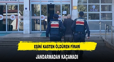 EŞİNİ KASTEN ÖLDÜREN FİRARİ, JANDARMADAN KAÇAMADI
