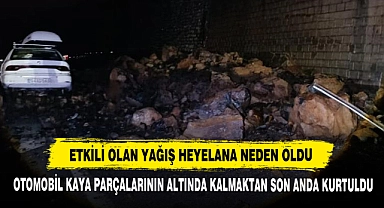 Etkili Olan Yağış Heyelana Neden Oldu
